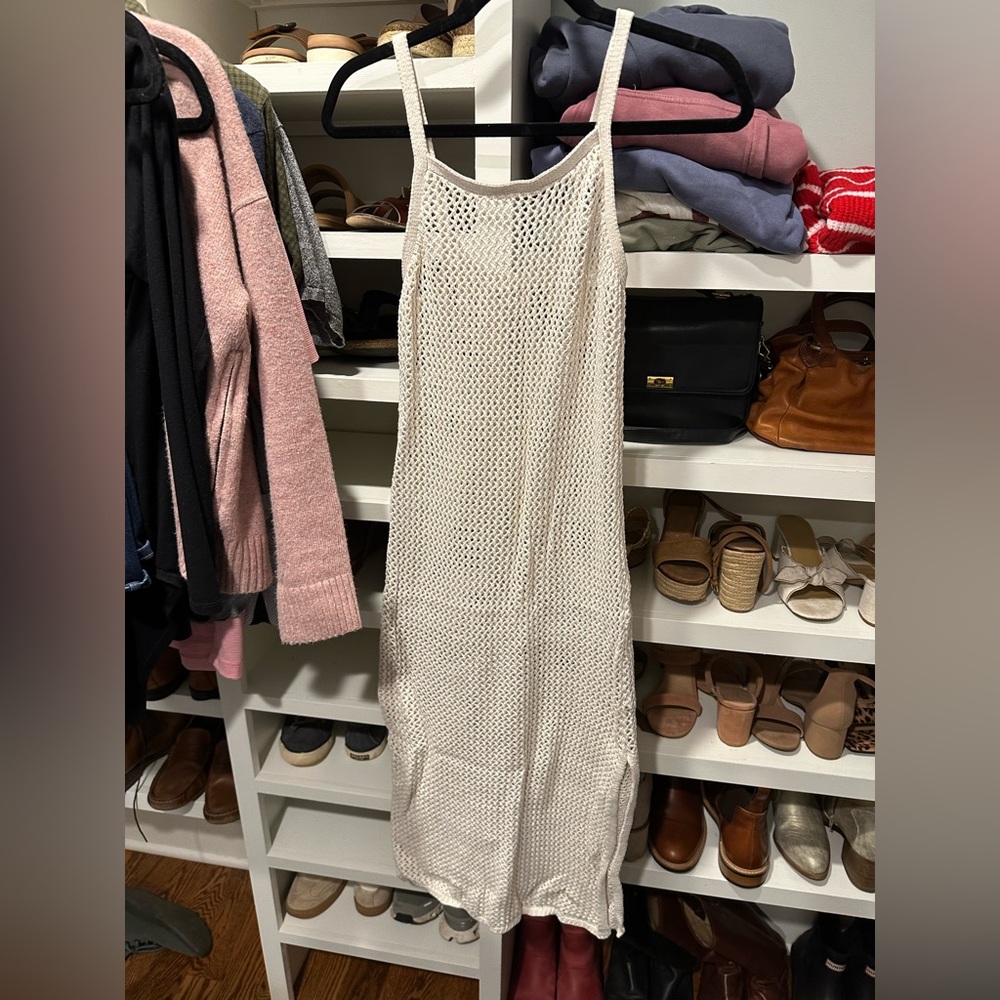 Aerie mesh midi beach coverup with slit sz. XS